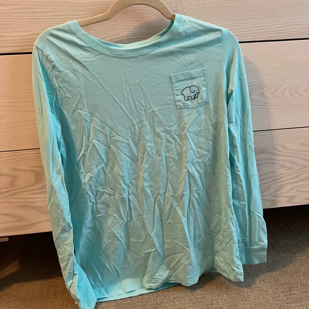 long sleeve blue ivory ella tee